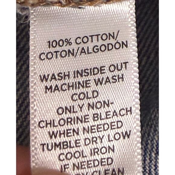 Ann Taylor Loft Women Denim Jean Skirt Size 2 Lace Front Back Zipper Cotton EUC - Picture 7 of 7